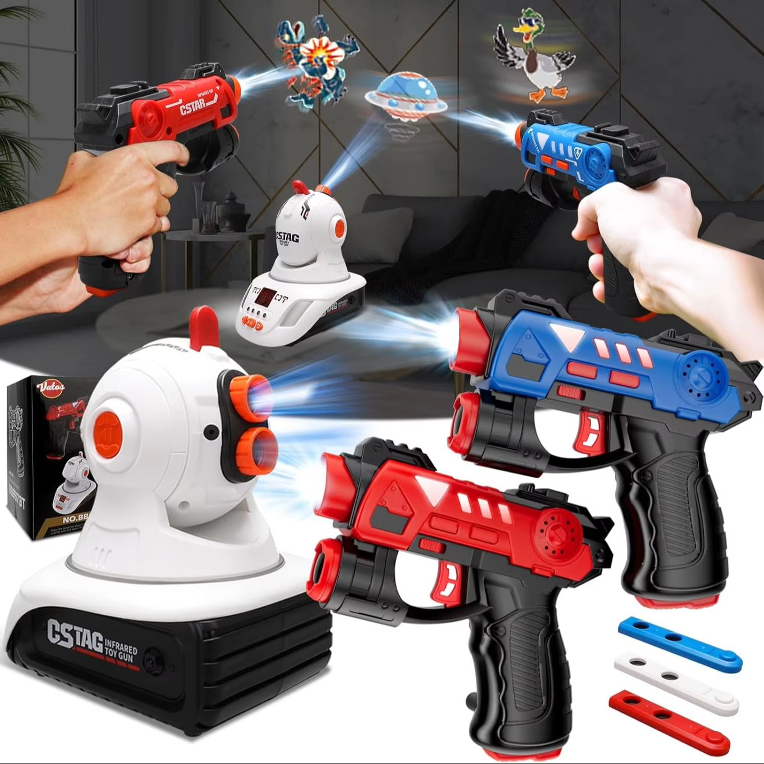 Laser Tag Set Kids - VATOS Infrared Laser Tag Projector Duck