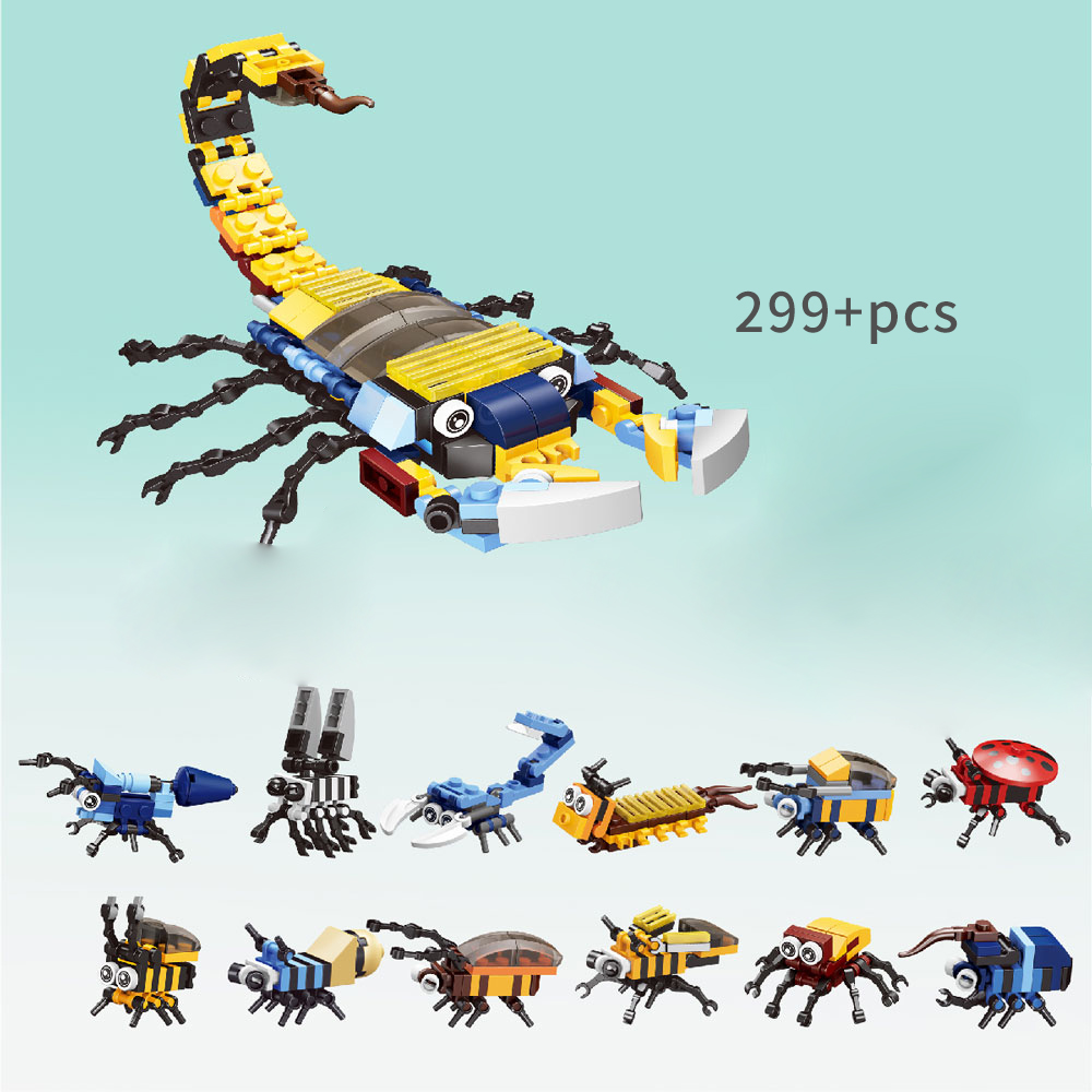 Kids Toys Elephant - 12-in-1 Animal Building Block Brick Set
