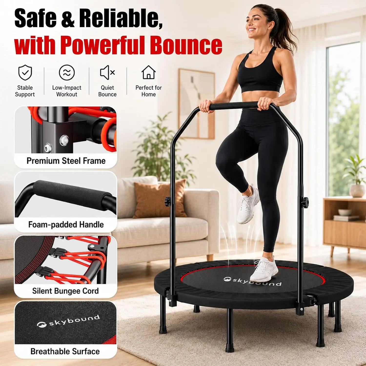 Rebounder Trampoline for Adult - Trampoline Mini Indoor review and price