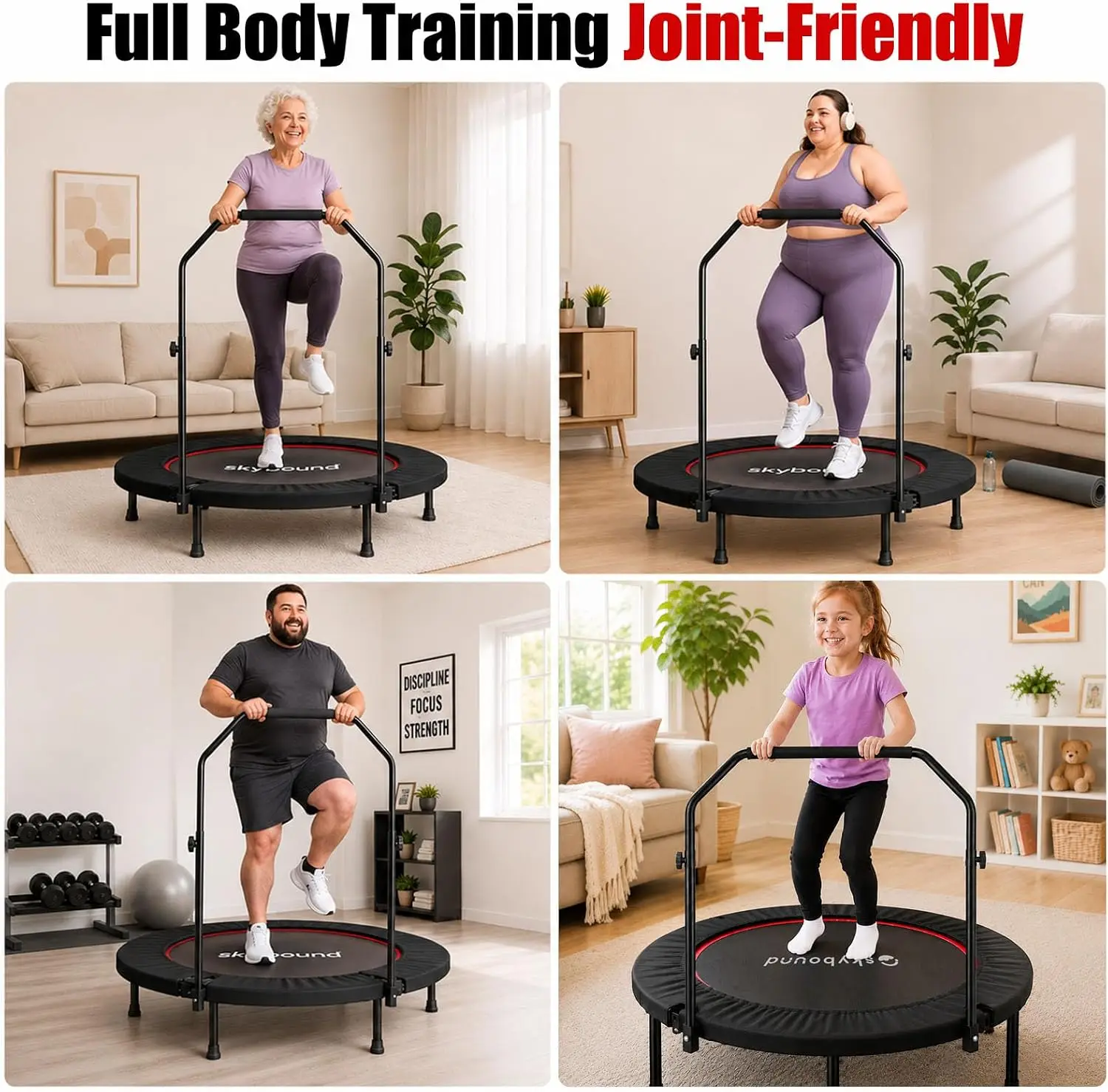 Rebounder Trampoline for Adult - Trampoline Mini Indoor review and price