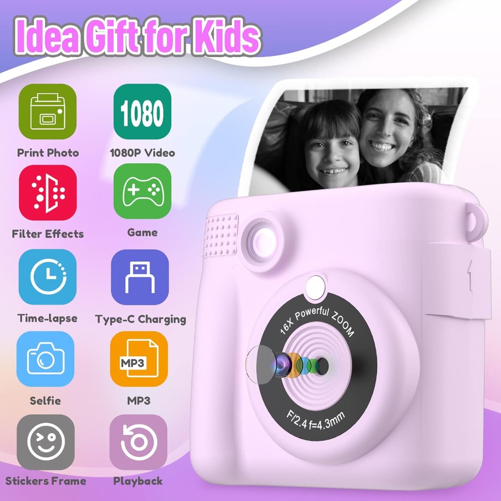 Instant Print Camera for Kids, - Kids Toys Videos review and price