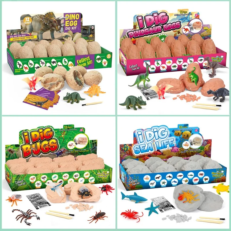 12PCS Archeological Dinosaur E - Kids Toys Videos review and price