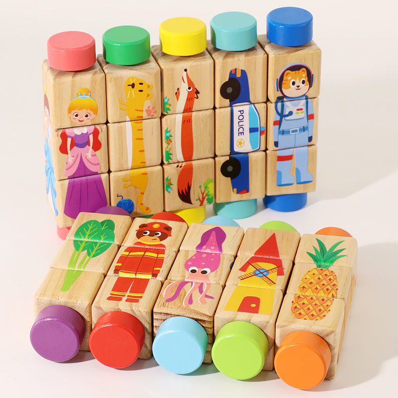 1pcs Baby Wooden Rotating Anim - Kids Toys 3 Year Old review and price