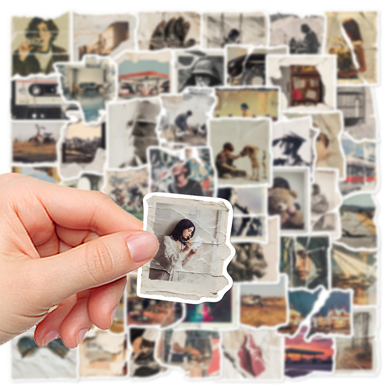 50PCS Vintage Torn Picture Sti - Kids Toys Vintage review and price
