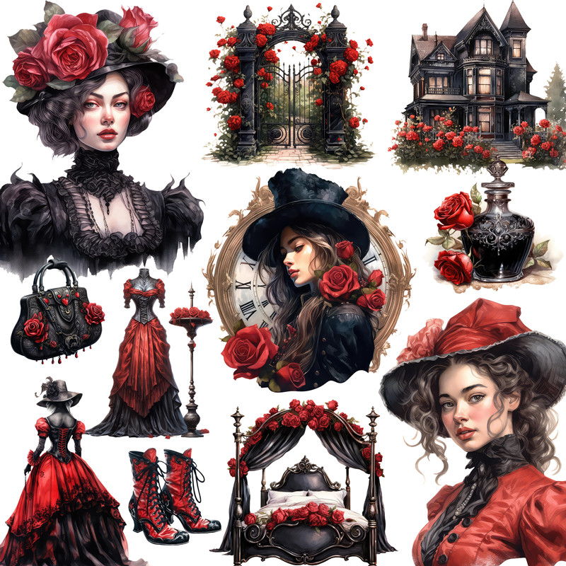 Victoria Black Rose Stickers C - Kids Toys Victoria review and price