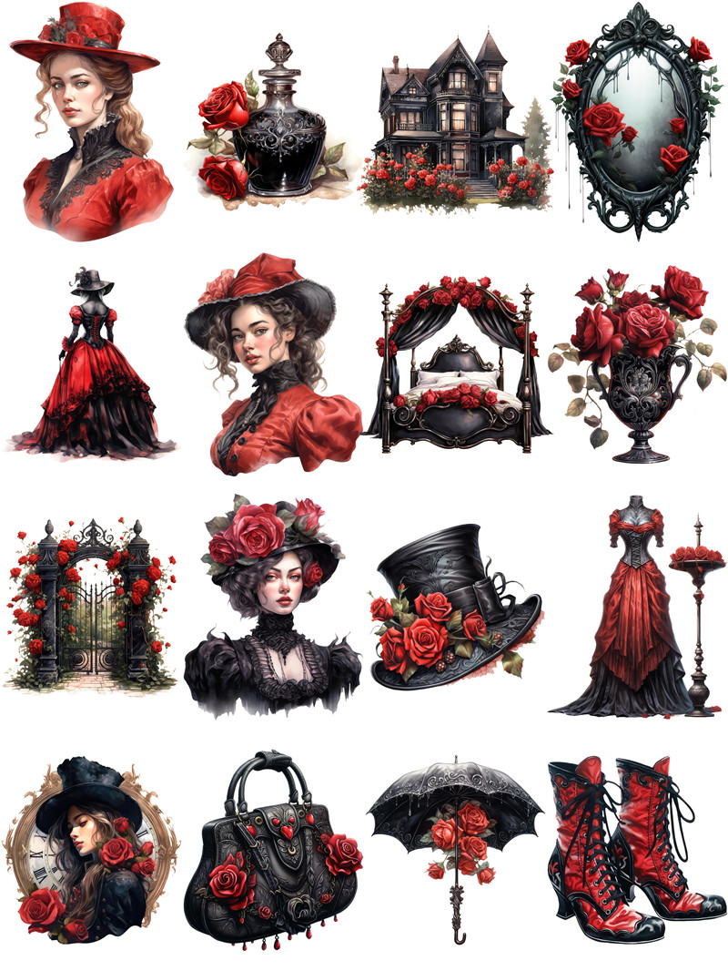 Victoria Black Rose Stickers C - Kids Toys Victoria review and price