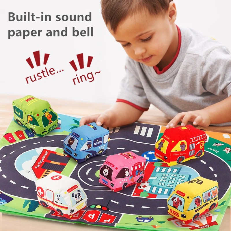 Soft Car Toy Set with Play Mat - Kids Toys 3 Year Old review and price