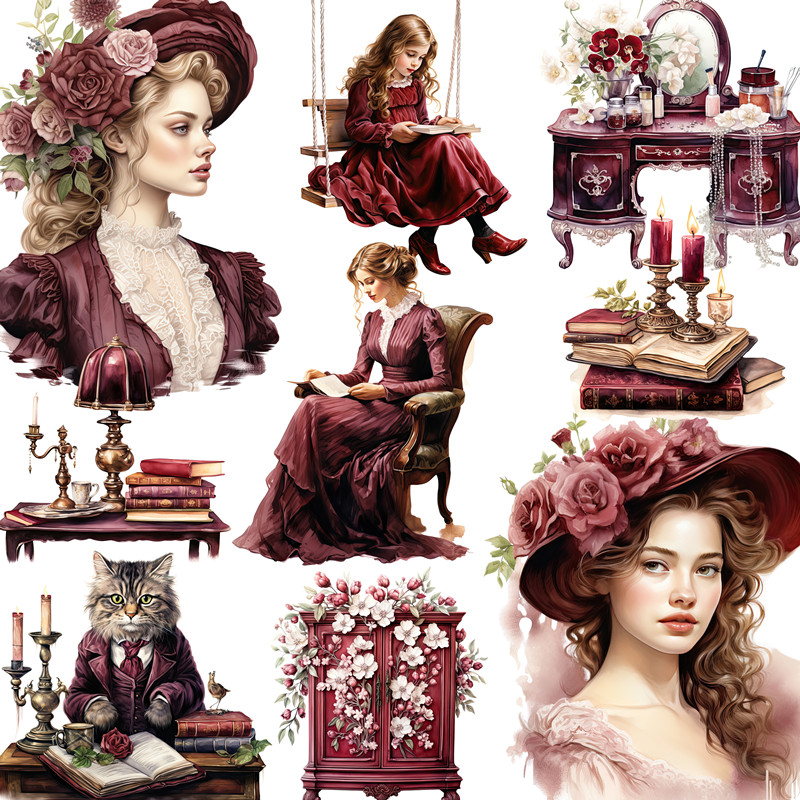 Retro Victoria Lady Stickers C - Kids Toys Victoria review and price