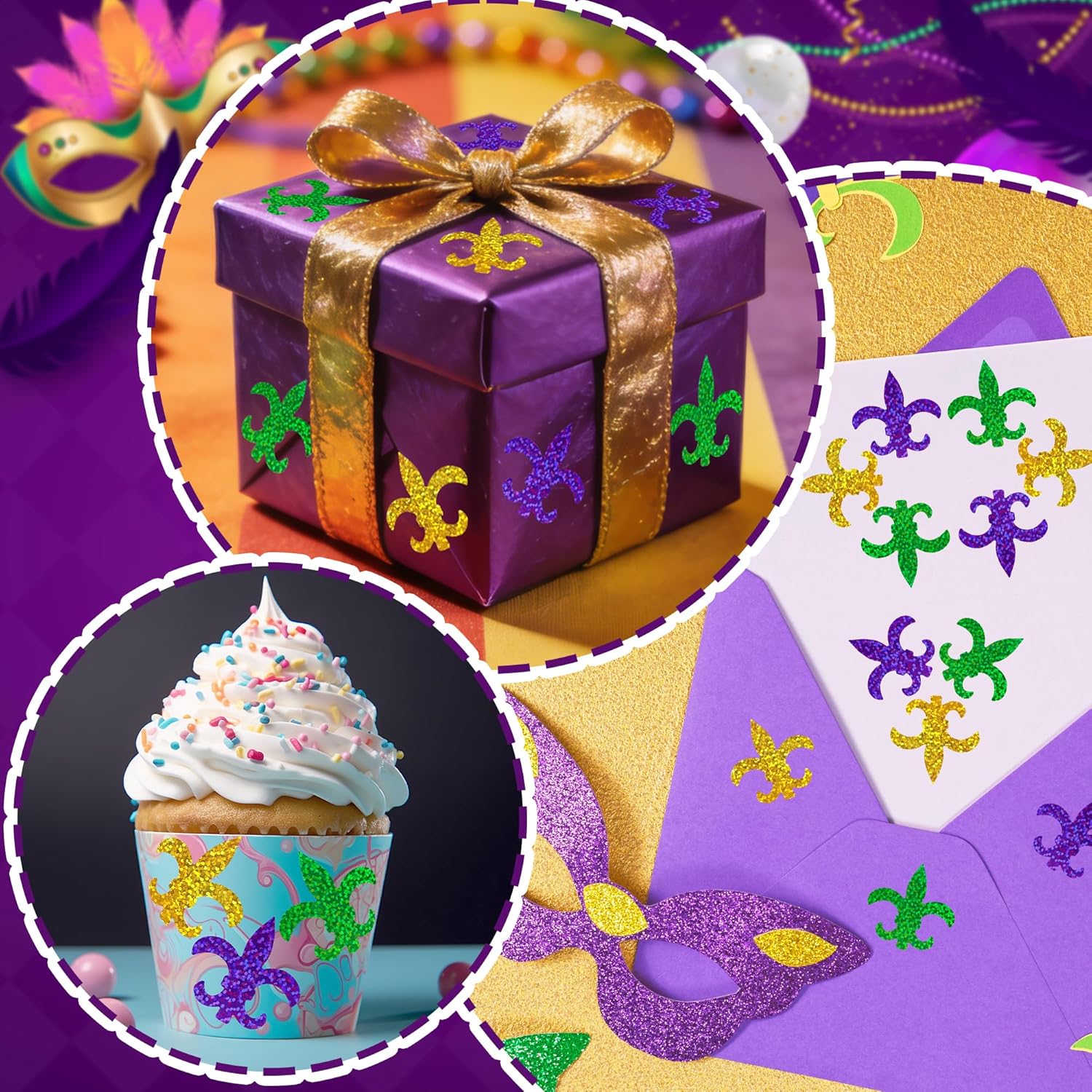 500Pcs Mardi Gras Stickers for - Laser Tag Set Kids review and price