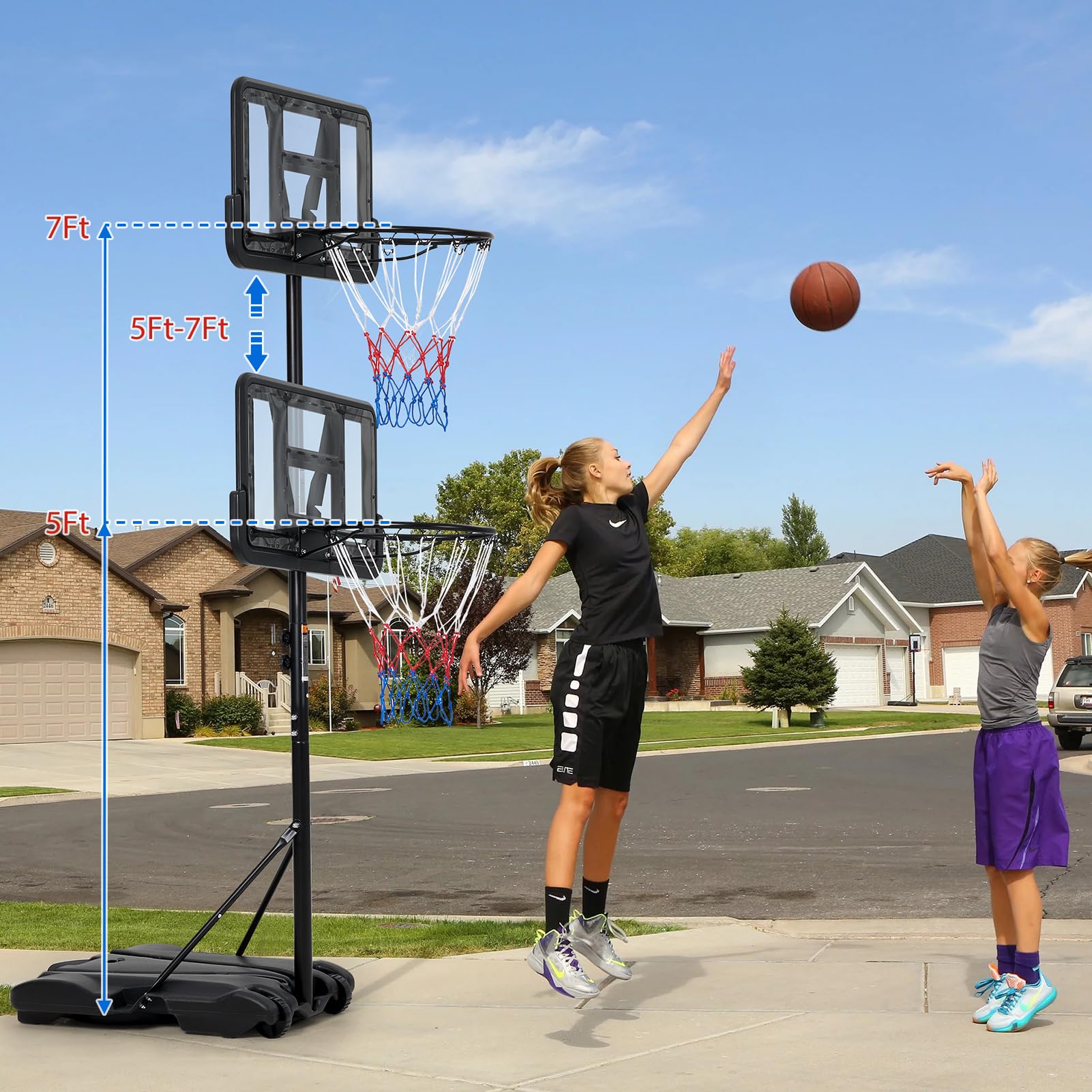 Kids Basketball Hoop, 5-7 ft A - Basketball Hoop Kids Indoor review and price